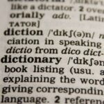 Language - Dictionary Text in Bokeh Effect