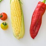 Organic Foods - Five Assorted Vegetables on White Surface