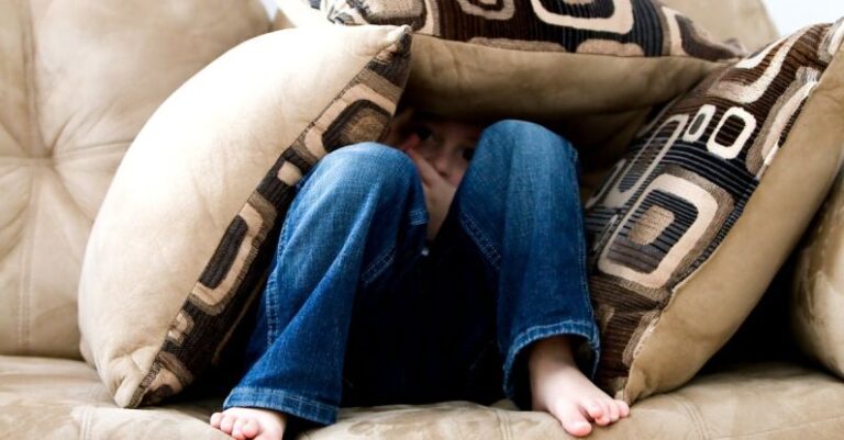 Fear - Kid hiding on Pillows